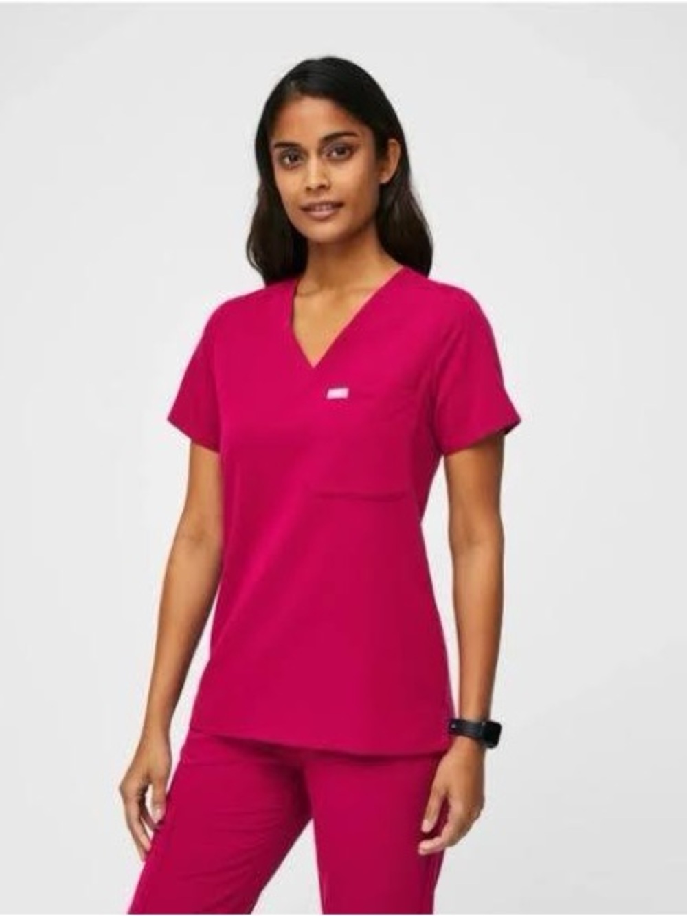 Women's Figs ultra rose V-Neck Medical Top